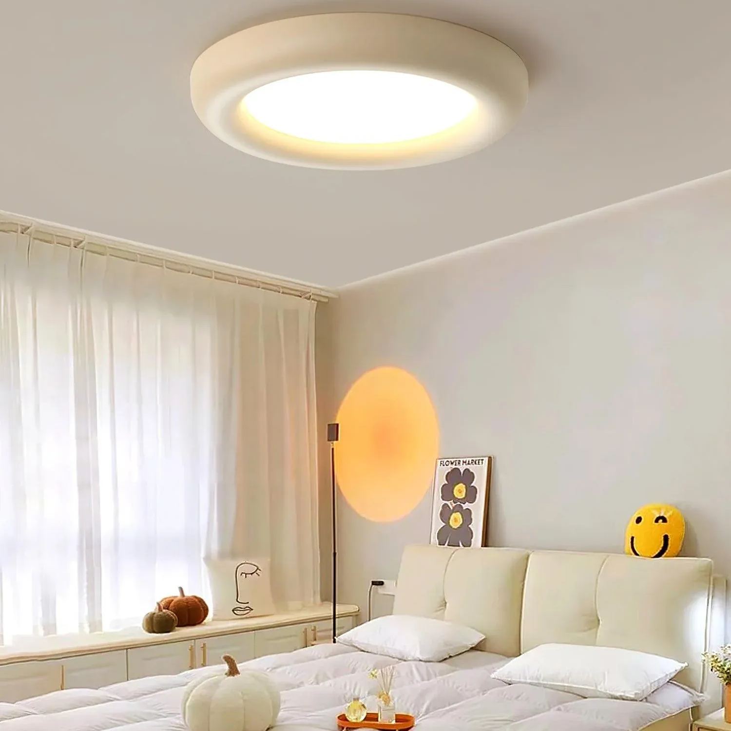 Quinn Modern Round LED Acrylic Ceiling Light Bedroom Living Room