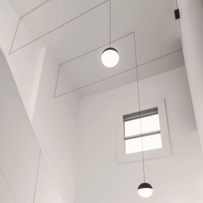 Hailie Lámpara Colgante Redonda de Metal de Minimalismo Moderno para Dormitorio y Pasillo