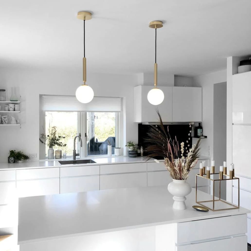 Hailie Minimalismo Metal Vidrio Lámpara Colgante Dormitorio Salón