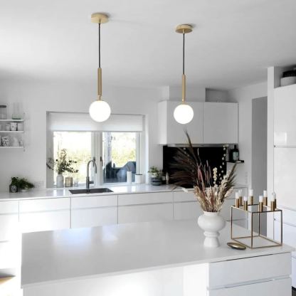 Hailie Minimalismo Metal Vidrio Lámpara Colgante Dormitorio Salón