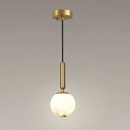 Jade Minimalismo Metal Alabastro Lámpara Colgante Dormitorio Salón