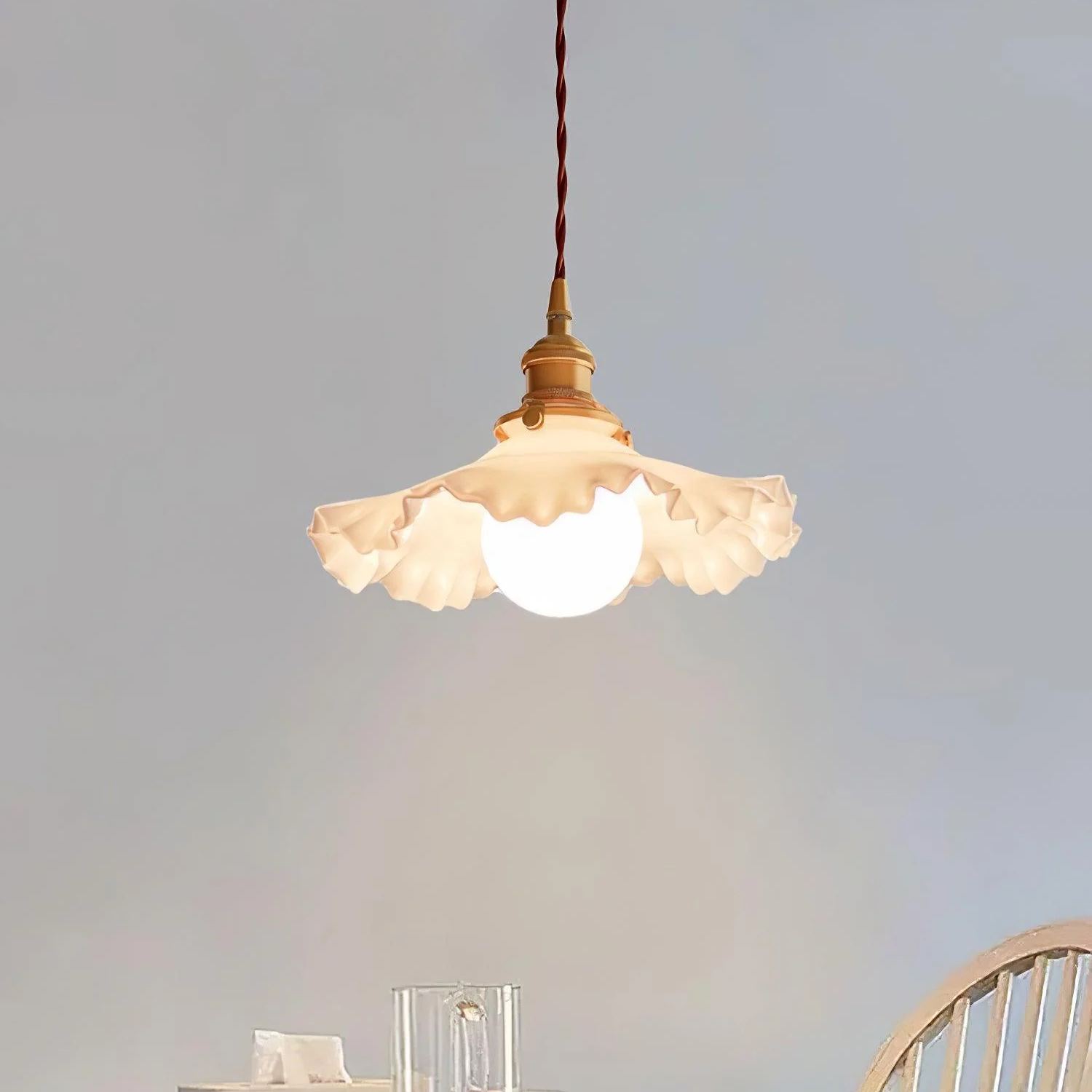 Carins Vintage Flower Glass Pendant Light Shades Bedroom Dining Room