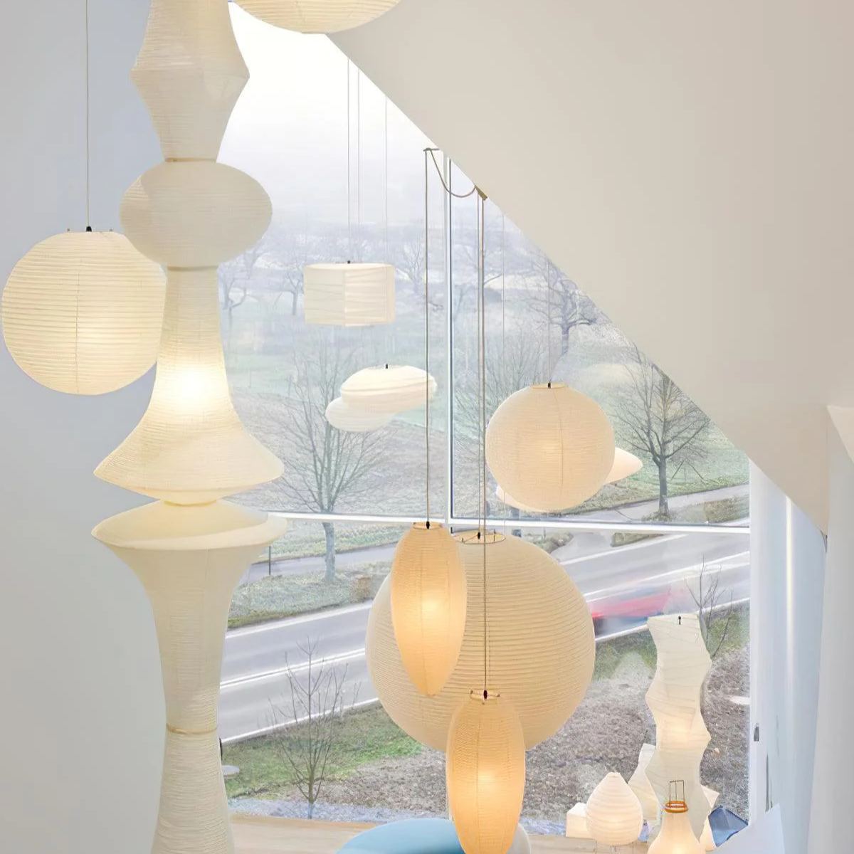 Renée Geométrico Estilo Metal Papel Lámpara Colgante Dormitorio Salón