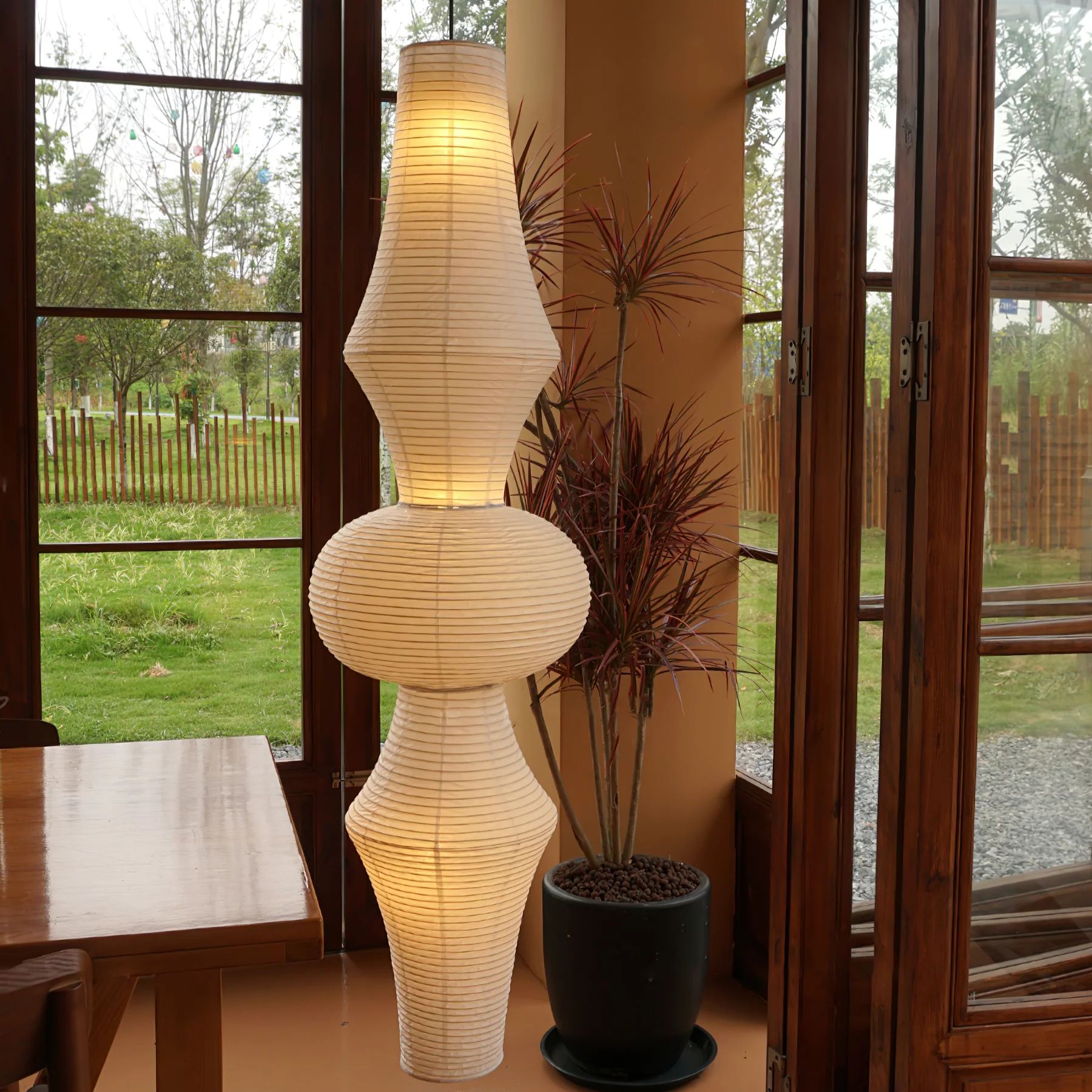 Renée Geométrico Estilo Metal Papel Lámpara Colgante Dormitorio Salón