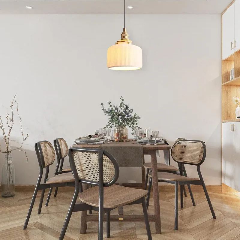 Hailie Modern Luxury Round Ceramics Pendant Light Bedroom Dining Room