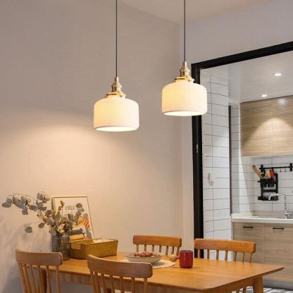 Hailie Modern Luxury Round Ceramics Pendant Light Bedroom Dining Room