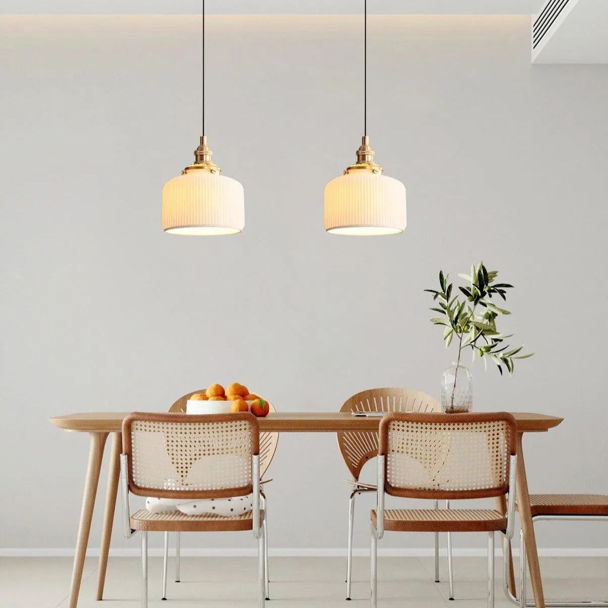 Hailie Modern Luxury Round Ceramics Pendant Light Bedroom Dining Room