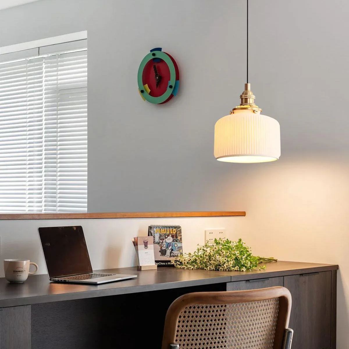 Hailie Modern Luxury Round Ceramics Pendant Light Bedroom Dining Room