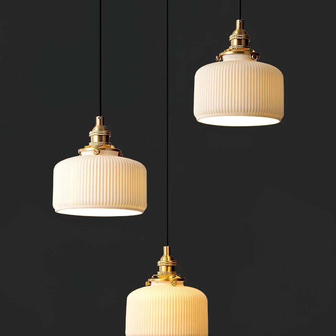 Hailie Modern Luxury Round Ceramics Pendant Light Bedroom Dining Room