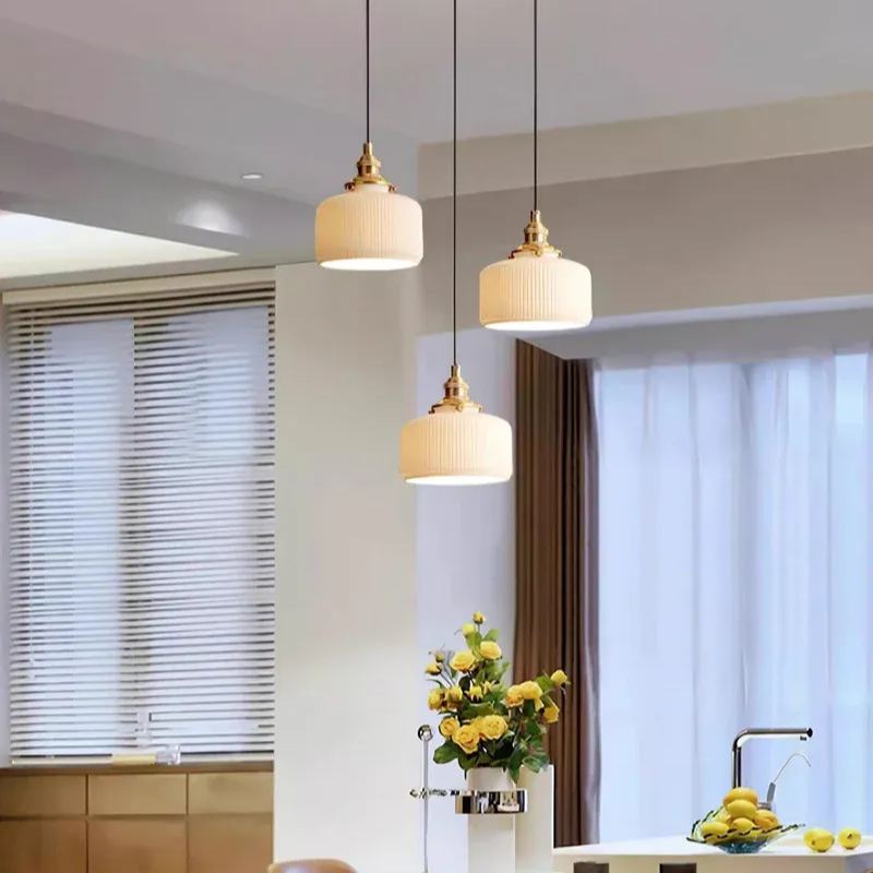 Hailie Modern Luxury Round Ceramics Pendant Light Bedroom Dining Room