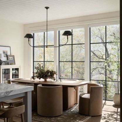 Alessio Retro Lujo Metal Lámparas de Araña Sombras Salón Comedor