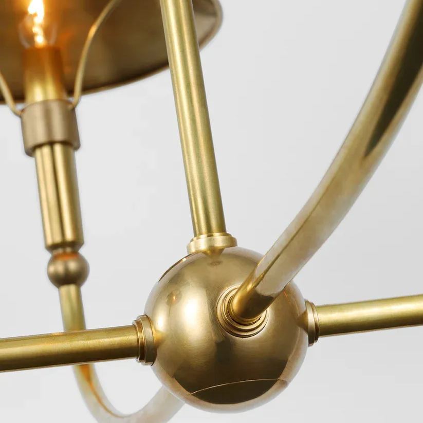 Alessio Retro Lujo Metal Lámparas de Araña Sombras Salón Comedor