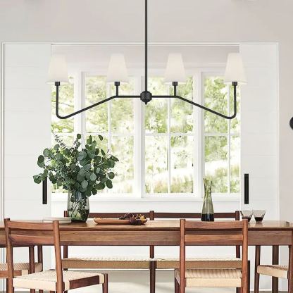 Alessio Retro Clásico Metal Textil Lámpara Colgante Sombras Salón Comedor