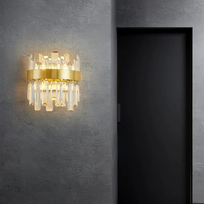Herbert Clásica Urbana Cristal Metal Lámpara de Pared Dormitorio Comedor