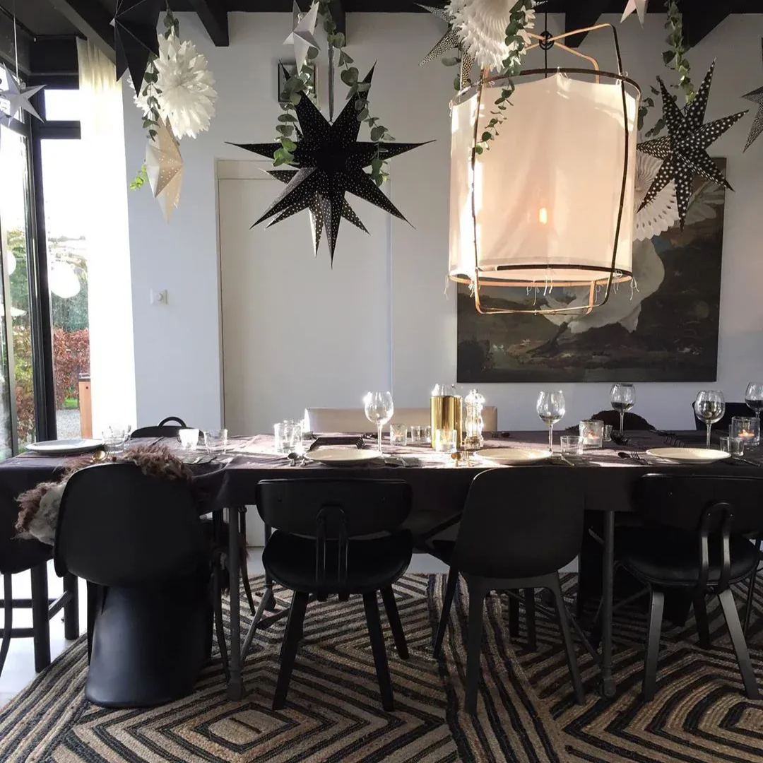 Ozawa Moderno Cabaña Tela Lámpara Colgante Sombras Salón Comedor