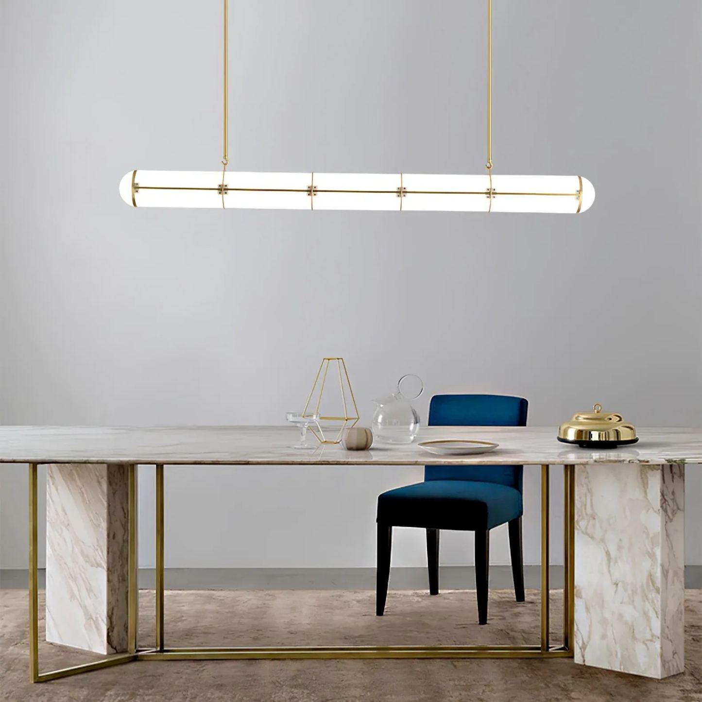 Alessio Industrial Metal Acrílico Oro Negro Lámpara Colgante Dormitorio Salón
