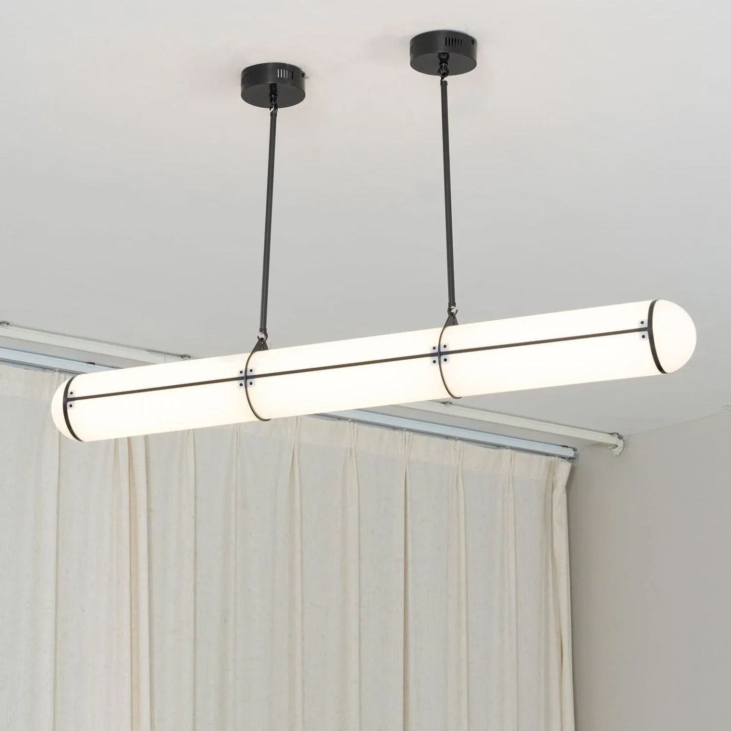 Alessio Industrial Metal Acrílico Oro Negro Lámpara Colgante Dormitorio Salón