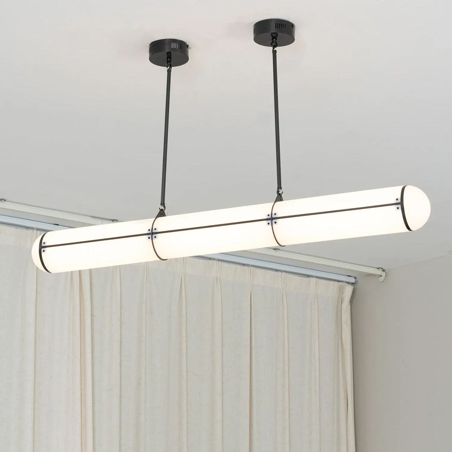 Alessio Industrial Metal Acrílico Oro Negro Lámpara Colgante Dormitorio Salón