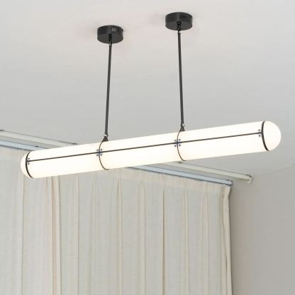 Alessio Industrial Metal Acrílico Oro Negro Lámpara Colgante Dormitorio Salón