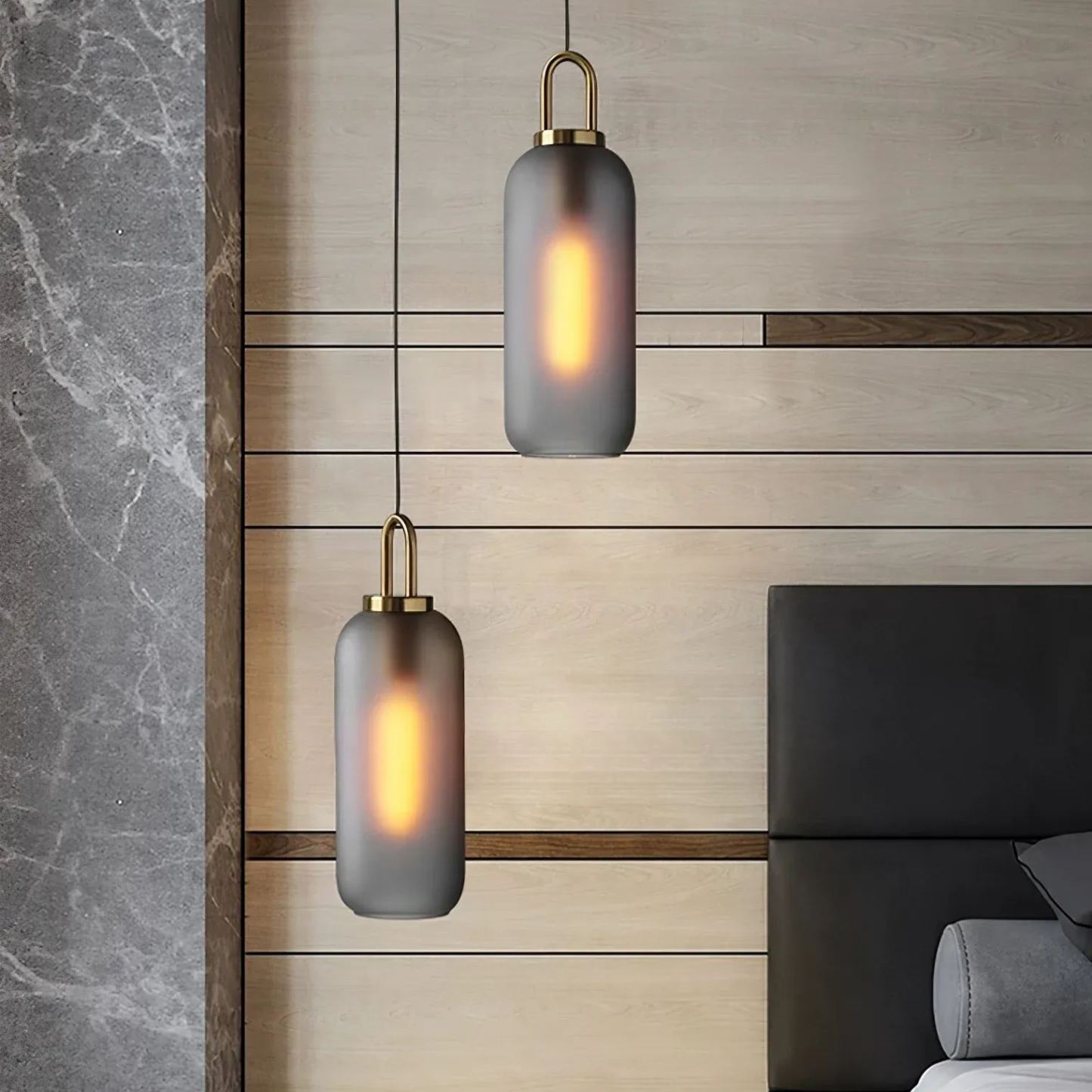 Hailie Moderno Redondo Vidrio Lámpara Colgante Dormitorio Salón Pasillo