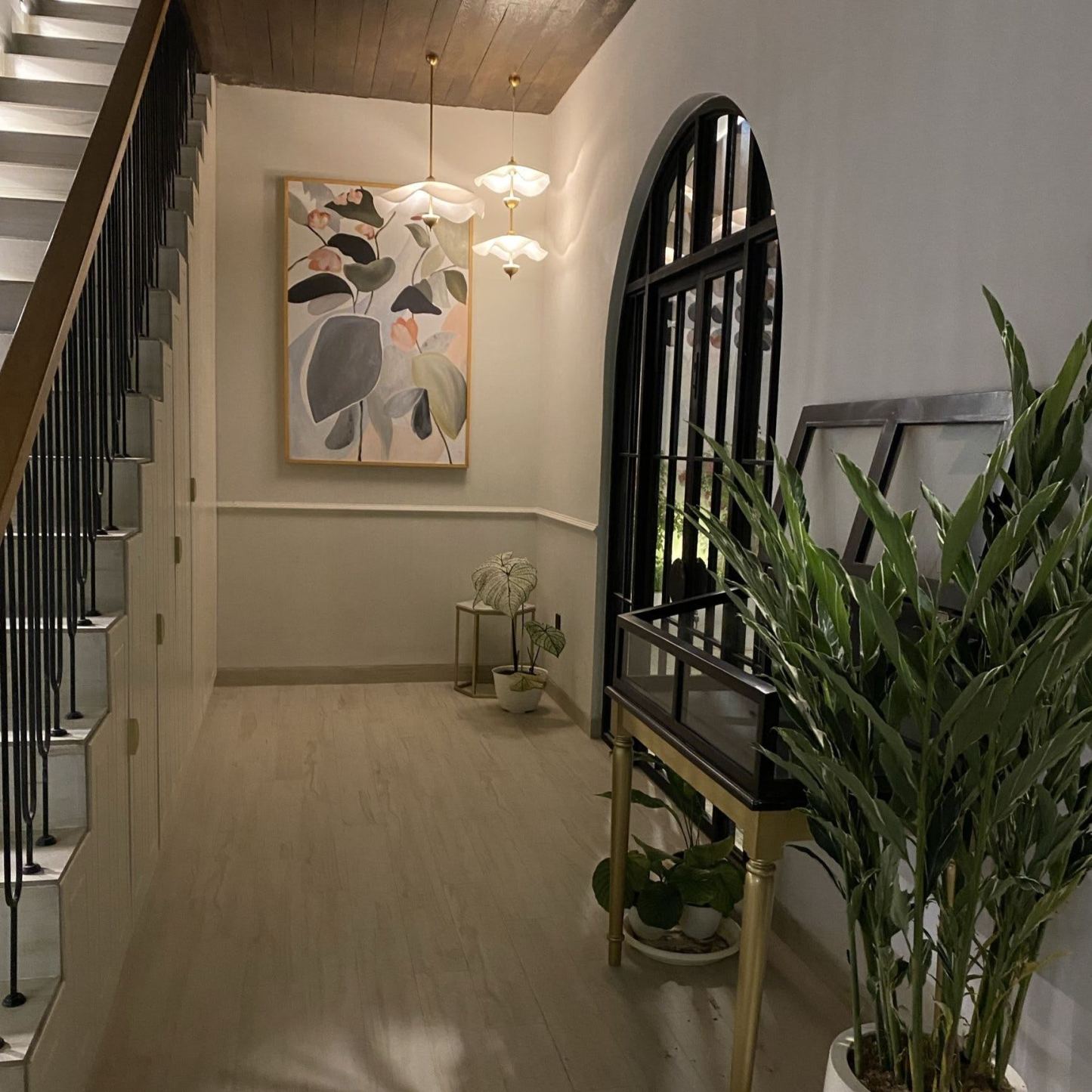 Carins Moderno Oro Metal Acrílico Lámpara Colgante Dormitorio Salón