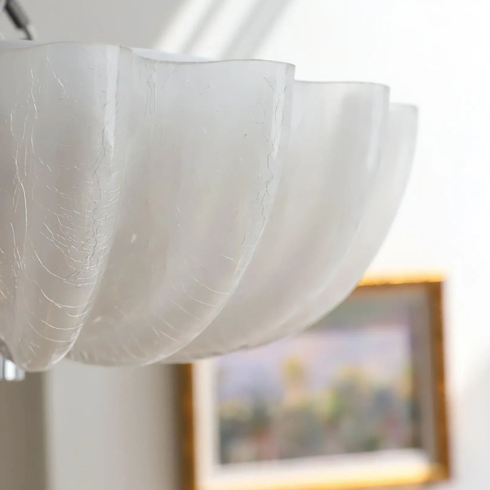 Quinn Modern Round Glass Ceiling Light Shades Bedroom Living Room