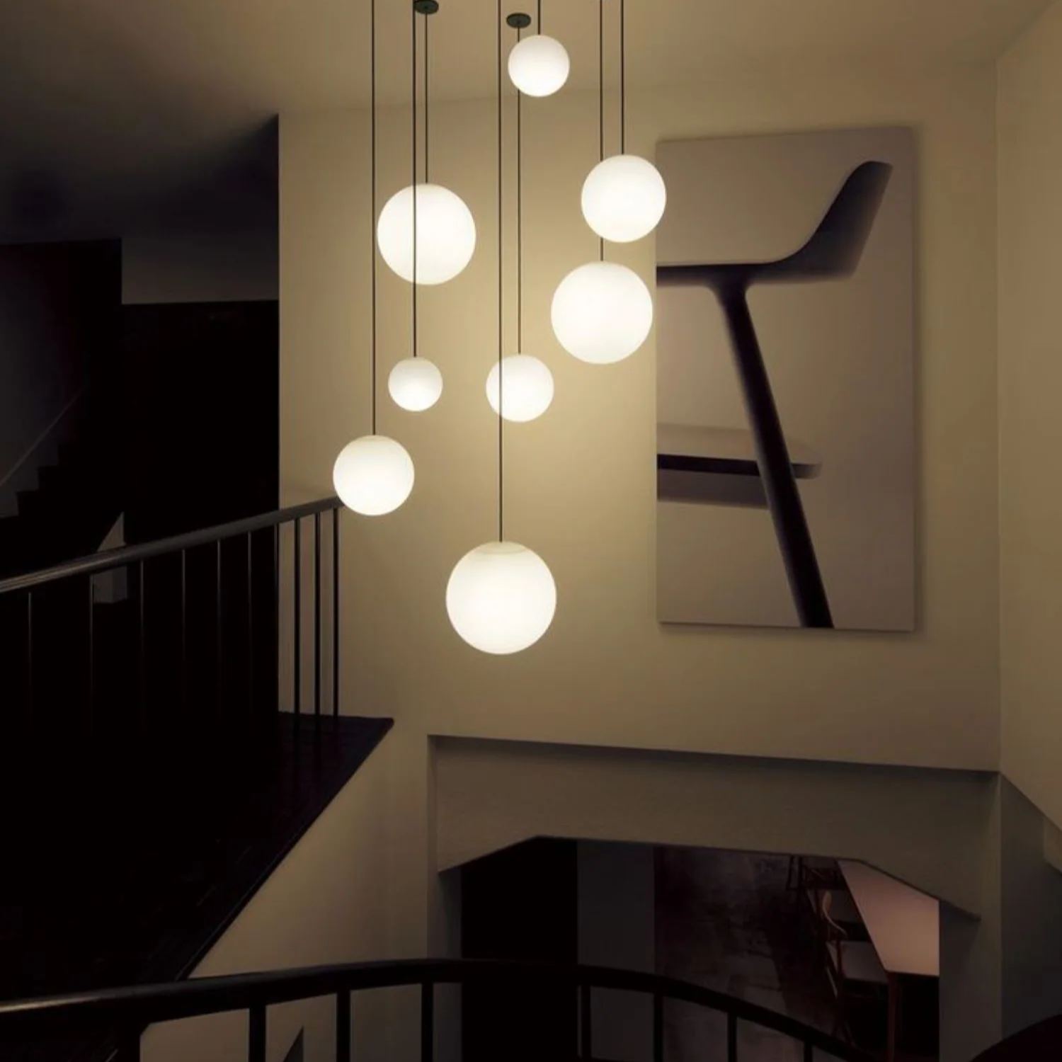 Hailie Moderno Minimalismo Vidrio Lámpara Colgante Salón Comedor