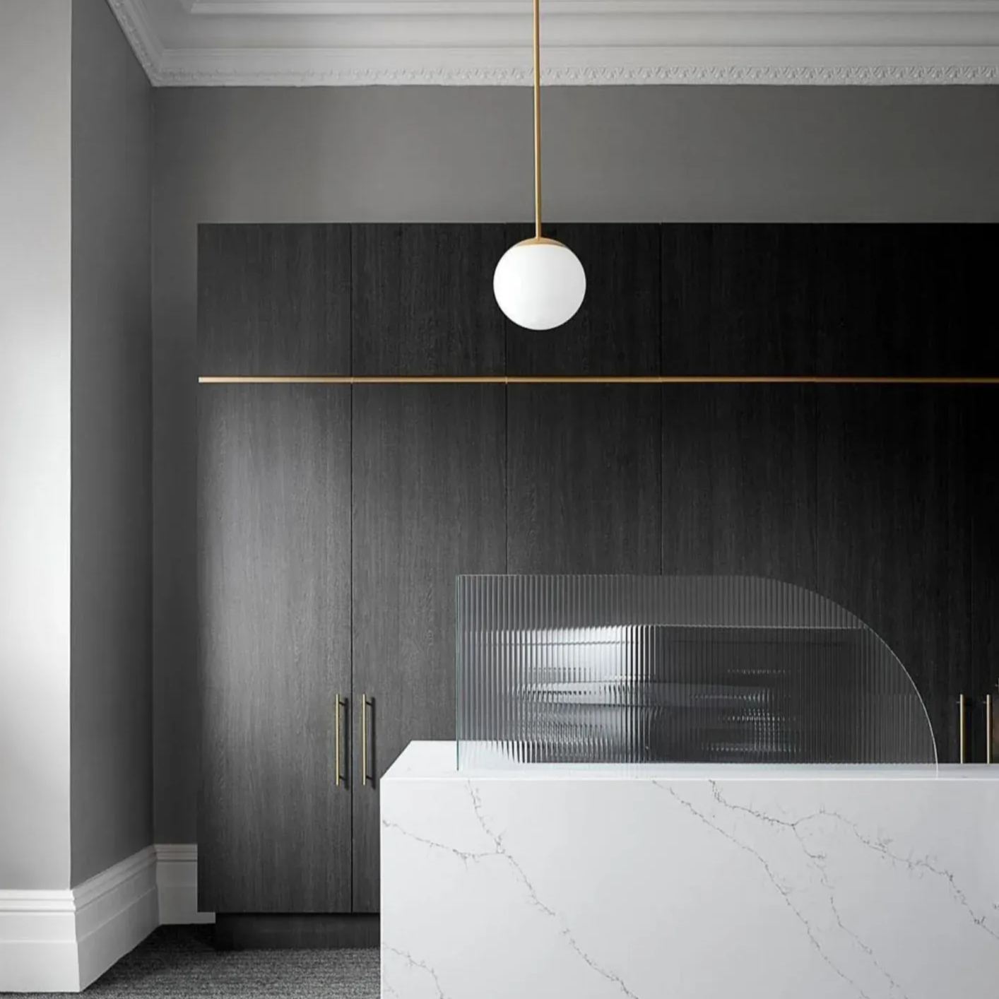 Hailie Moderno Minimalismo Vidrio Lámpara Colgante Salón Comedor