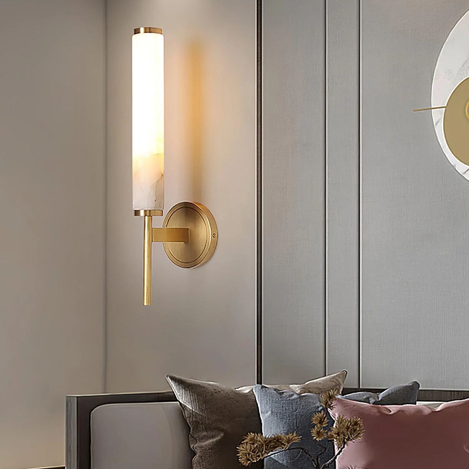 Jade Moderno Inusual Alabastro Lámpara de Pared Bedroom Dormitorio Salón