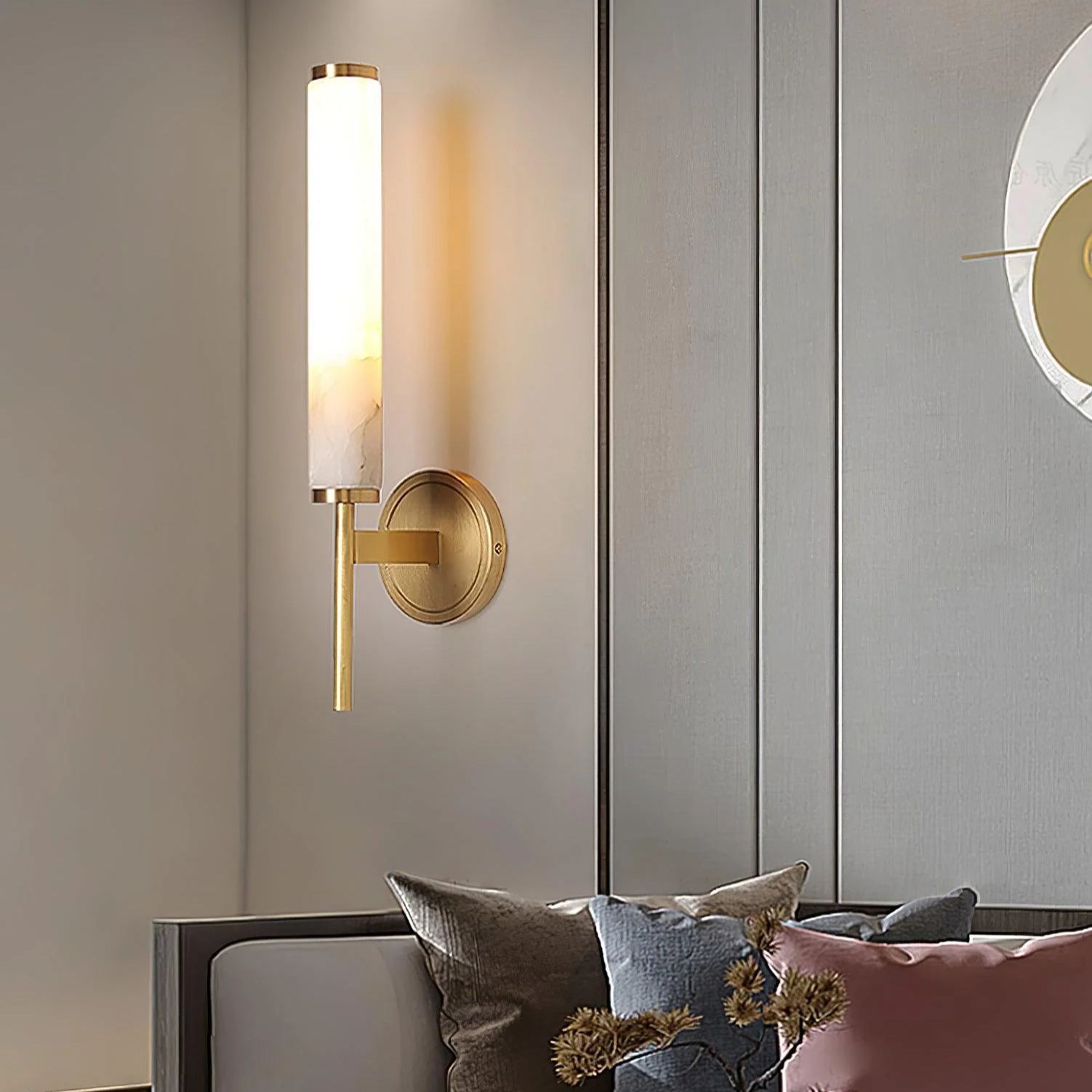 Jade Moderno Inusual Alabastro Lámpara de Pared Bedroom Dormitorio Salón
