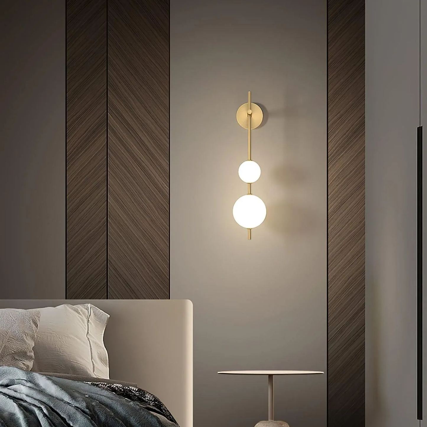 Edge Minimalismo Metal Vidrio Plástico Lámpara de Pared Dormitorio Salón