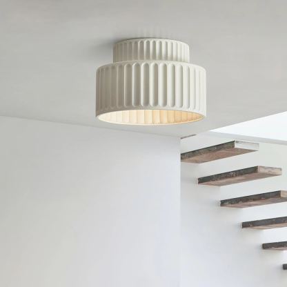 Hailie Modern Beige White Orange Green Ceiling Lamp Bedroom  Dining Room