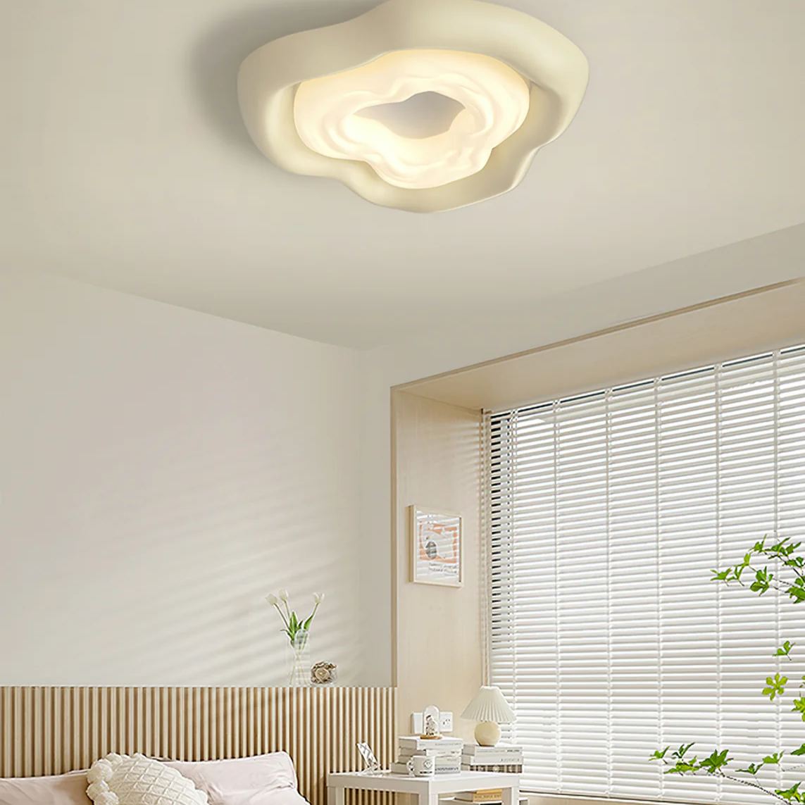 Quinn Ambiental Blanco Crema Color Rosas Lámpara de Techo Comedor