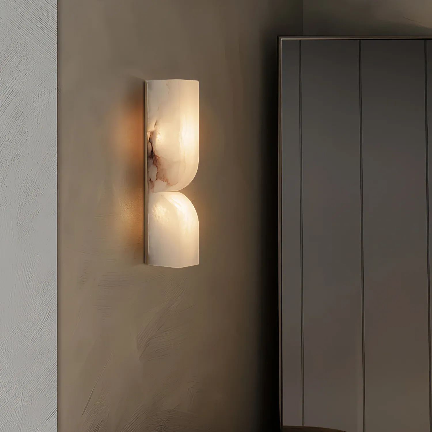 Jade Alabastro Rectangular Moderno Pantallas Luz Pared Pasillo Dormitorio