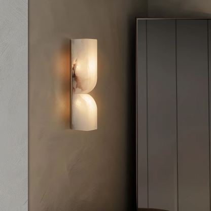Jade Alabastro Rectangular Moderno Pantallas Luz Pared Pasillo Dormitorio