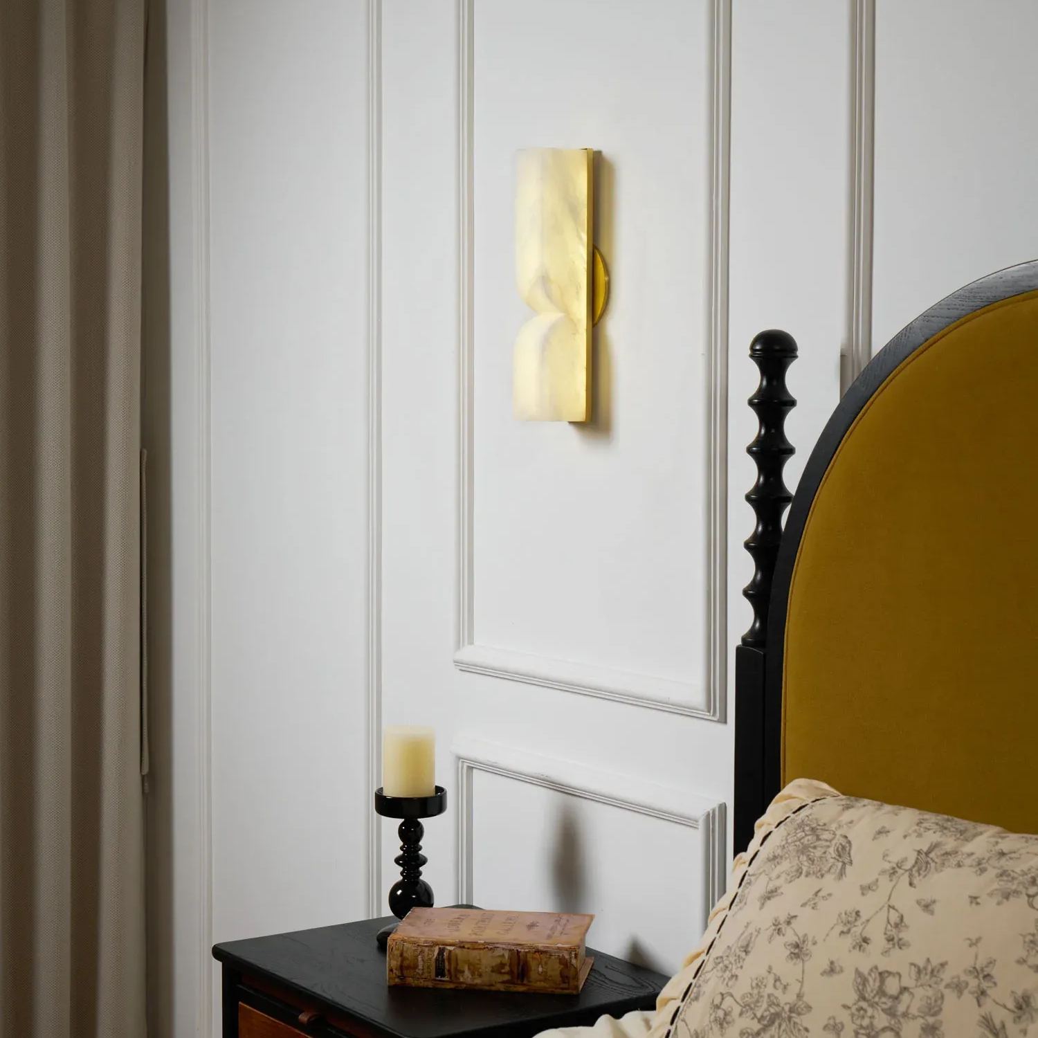 Jade Alabastro Rectangular Moderno Pantallas Luz Pared Pasillo Dormitorio