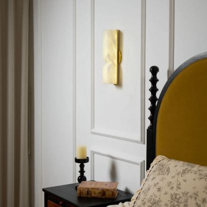 Jade Alabastro Rectangular Moderno Pantallas Luz Pared Pasillo Dormitorio