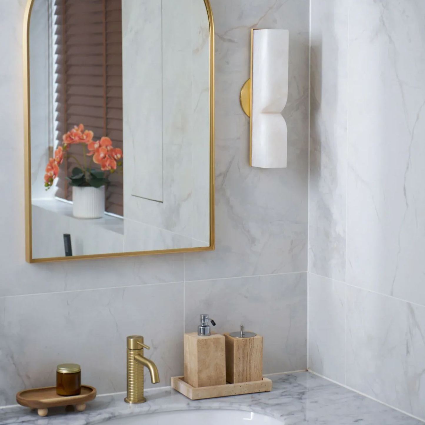 Jade Alabastro Rectangular Moderno Pantallas Luz Pared Pasillo Dormitorio