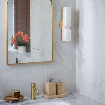 Jade Alabastro Rectangular Moderno Pantallas Luz Pared Pasillo Dormitorio
