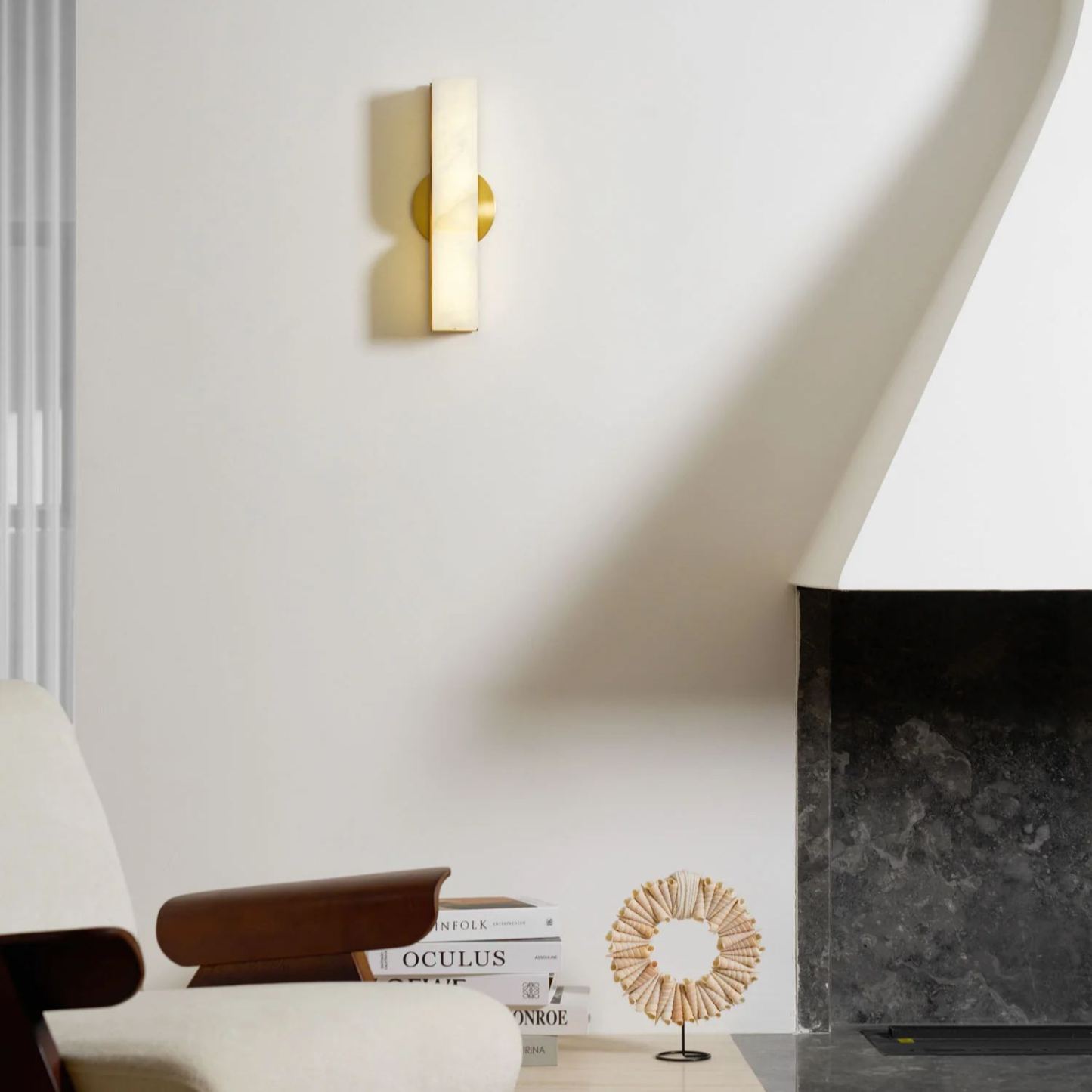 Jade Alabastro Rectangular Moderno Pantallas Luz Pared Pasillo Dormitorio