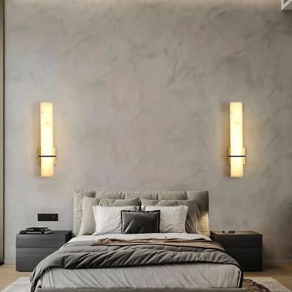Jade  Moderno Lujo Largo Alabastro Lámpara de Pared Sombras Dormitorio Pasillo