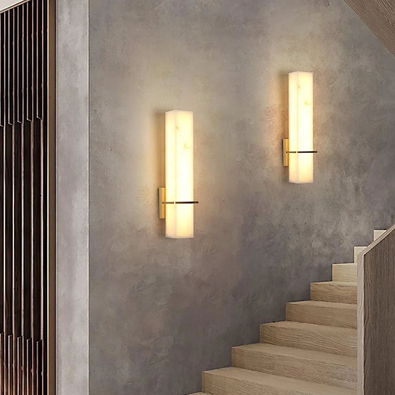 Jade  Moderno Lujo Largo Alabastro Lámpara de Pared Sombras Dormitorio Pasillo