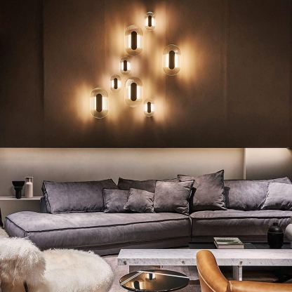 Orr Minimalismo Metal Vidrio Aplique Dormitorio Salón Pasillo