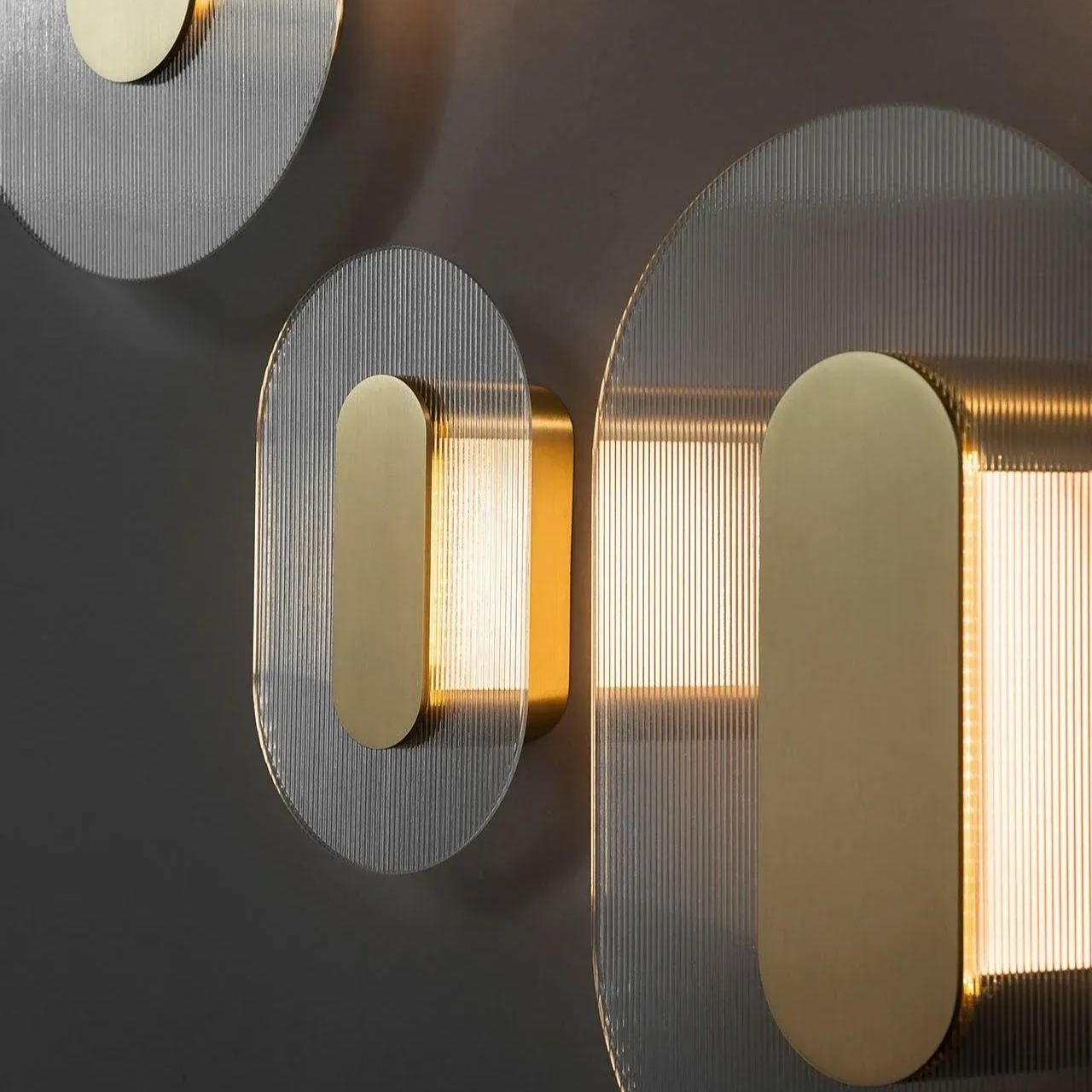 Orr Minimalismo Metal Vidrio Aplique Dormitorio Salón Pasillo