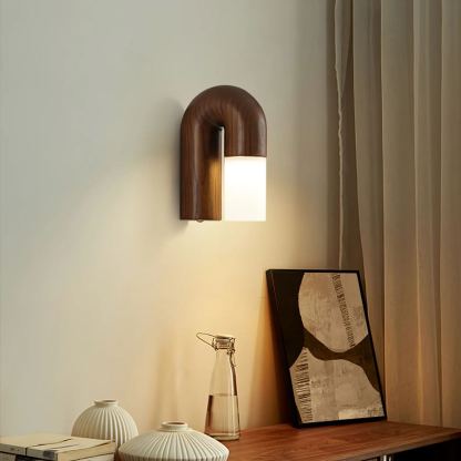 Ozawa Madera Nuez Negro Metal Aplique Salón Comedor