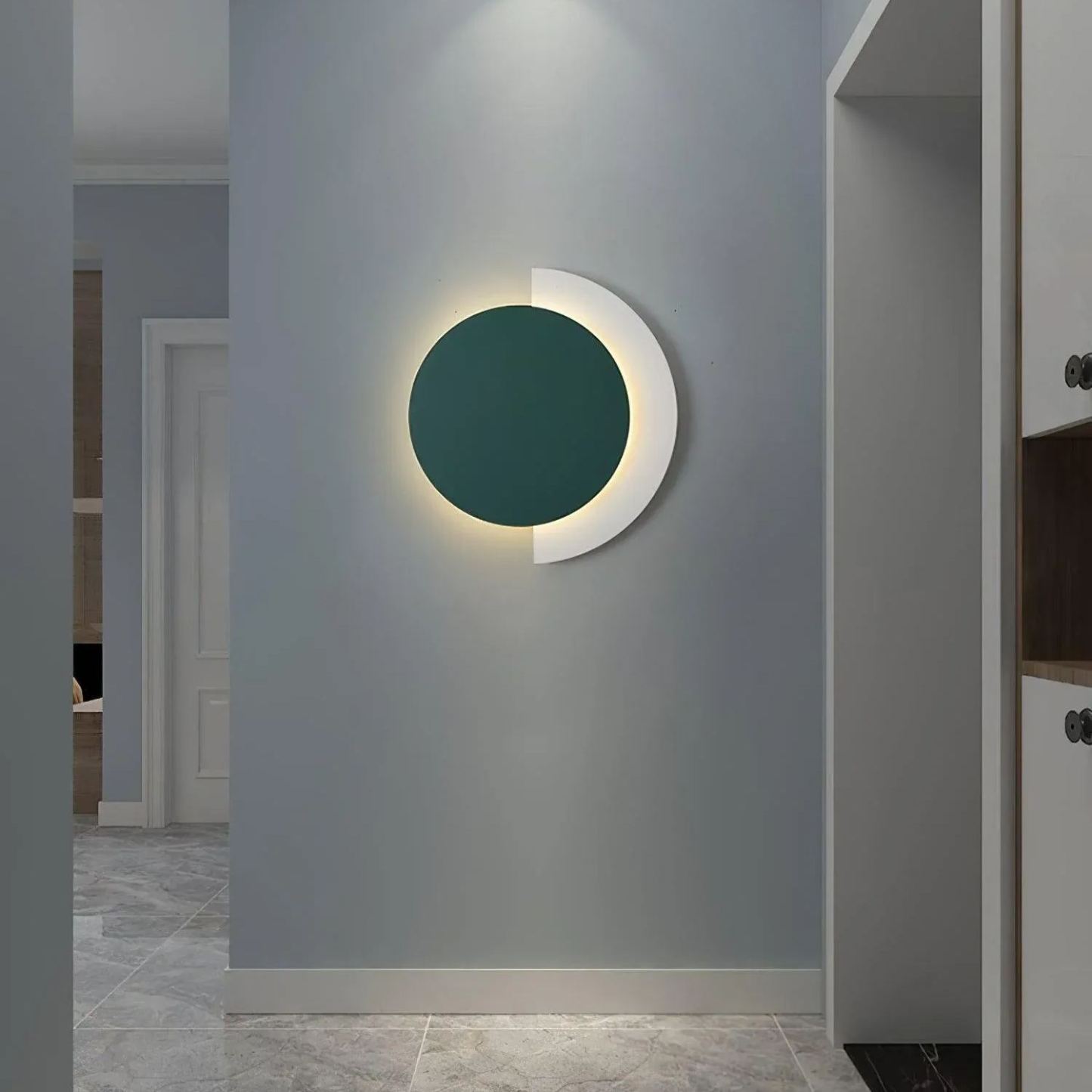 Edge Minimalismo Redondeado Acrílico Metal Lámpara de Pared Dormitorio Salón