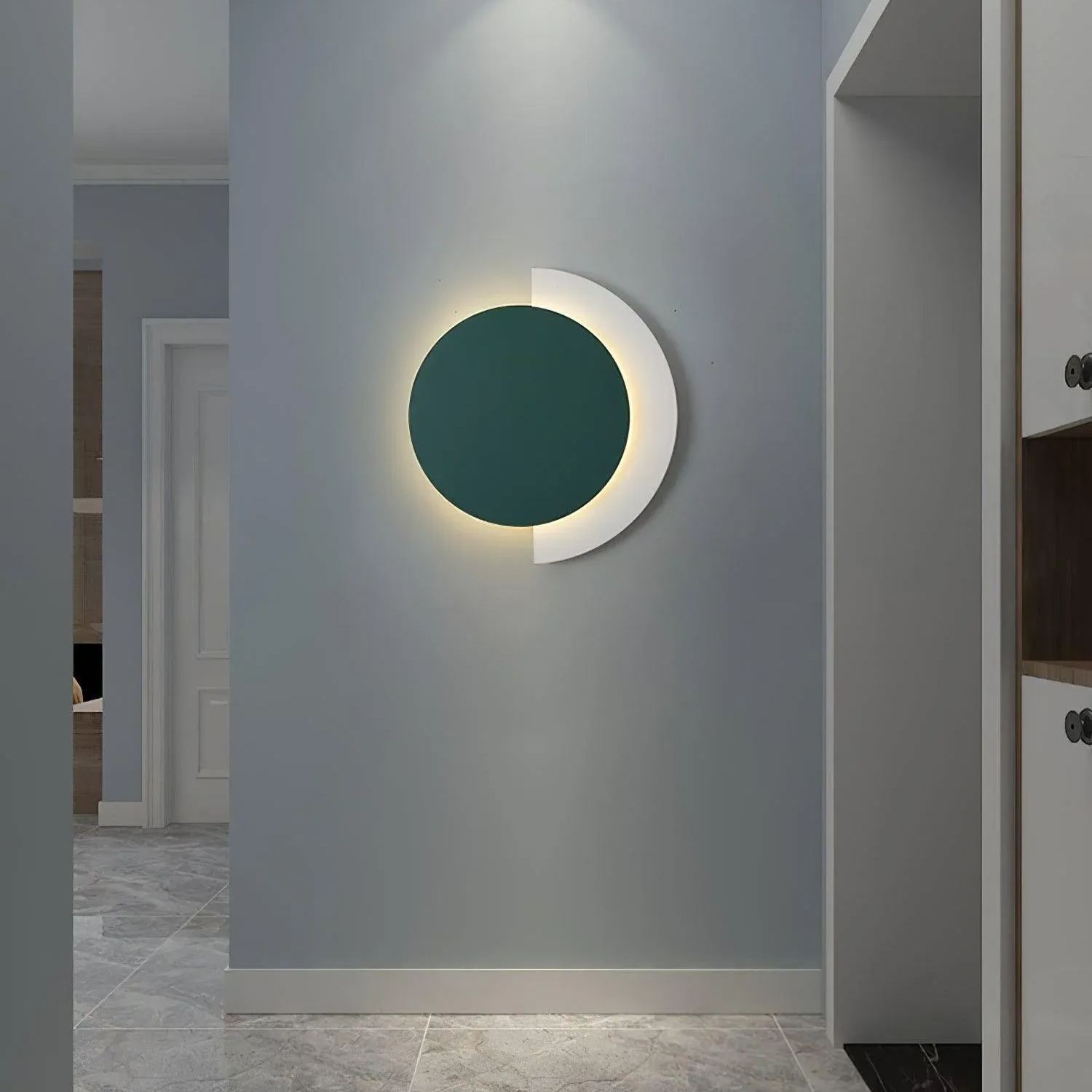 Edge Minimalismo Redondeado Acrílico Metal Lámpara de Pared Dormitorio Salón