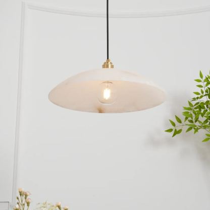 Jade Minimalismo Metal Alabastro Lámpara Colgante Dormitorio Salón