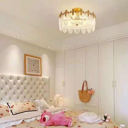 Alessio Antiguo Lujo Vidrio Redondo Lámparas de Araña Salón Comedor