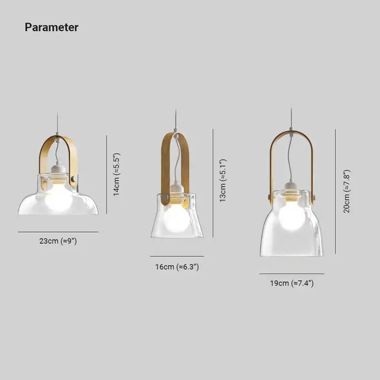 Hailie Minimalist Bowl Shaped Glass Pendant Light, Clear